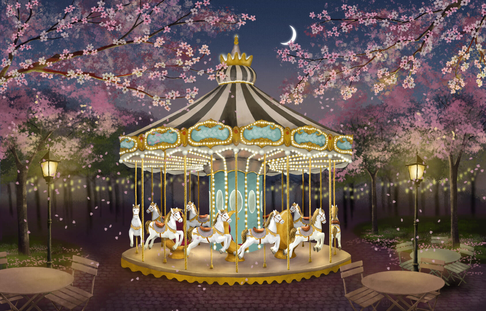 Spring Night Carousel