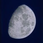 painting of waxing gibbous moon