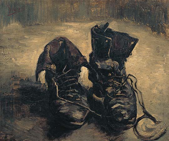 painting of boots by Van Gogh