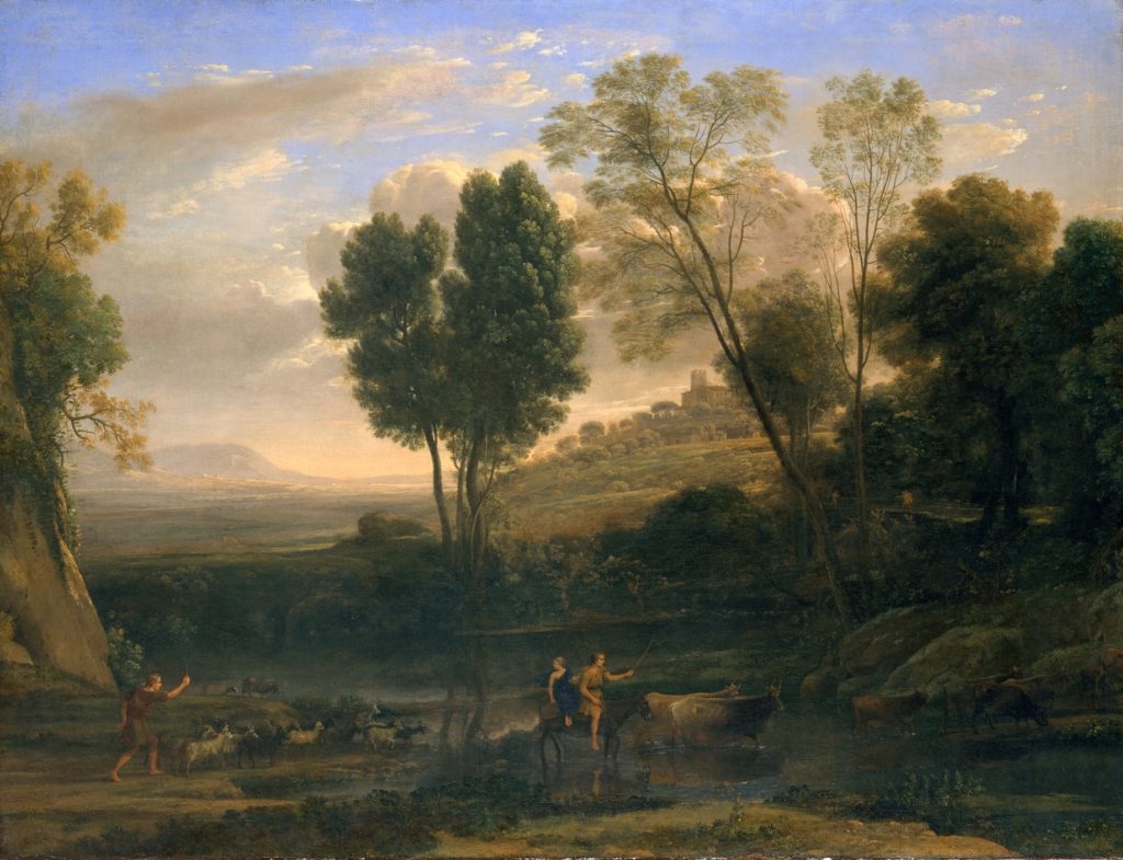 17th century painting of people in landscape